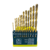 13 Piece HSS Titanium Drill Bits Round Shank